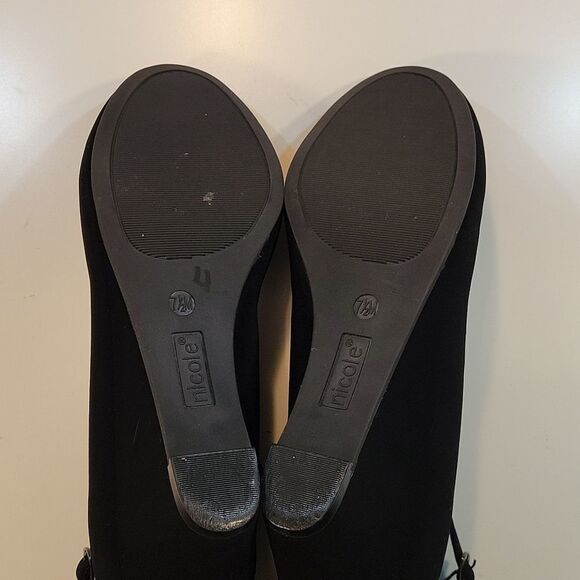 NICOLE NUBUCK FAUX SUEDE WOMEN"S ROUND TOE WEDGE HEEL SHOE - Picture 10 of 14